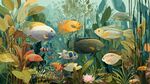夢幻水下魚群與綠植景觀