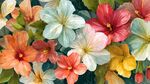 繽紛多彩花卉藝術(shù)畫作