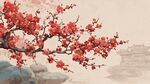 紅梅綻景 古韻悠然