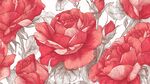 紅玫瑰花卉圖案精美設計