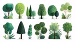 多樣綠植插畫(huà)集合