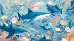 夢幻海底鯊魚與多彩生物