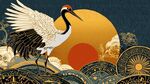 仙鶴朝陽(yáng) 國(guó)風(fēng)祥瑞圖景