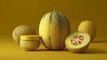 甜瓜與護(hù)膚品的創(chuàng)意組合