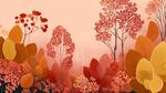 秋日繽紛樹林風(fēng)景圖
