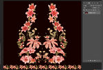 精美花卉刺繡圖案設計