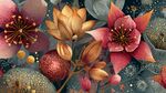 夢(mèng)幻花卉插畫 絢麗色彩