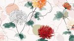 水墨菊花花卉圖案背景圖