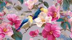 花鳥繪景 雙鳥棲于繁花間