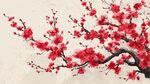 紅梅綻放圖