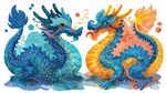 雙生祥龍繪 靈動祥瑞風(fēng)