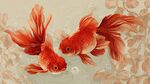 雙尾金魚(yú)水中優(yōu)雅共游