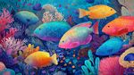 繽紛海底世界的多彩魚(yú)兒