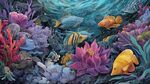 夢(mèng)幻海底世界的多彩魚群