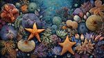 繽紛海底世界海洋生物集