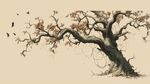老樹(shù)棲飛鳥(niǎo) 盡顯自然韻