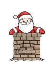 圣誕老人從煙囪探出身子