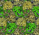 黃綠交織植物圖案紋理