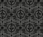 復(fù)古花紋黑色背景圖案