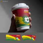 手持世界杯主題咖啡杯
