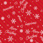 紅色圣誕雪花愛心圖案