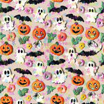 萬(wàn)圣節(jié)元素?zé)o縫圖案背景
