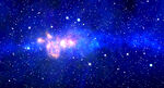 藍(lán)色宇宙星空天花軟膜背景圖