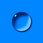 藍(lán)色背景上的晶瑩水滴