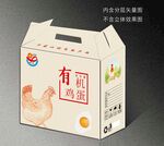 有機雞蛋紙箱包裝展示