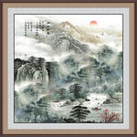 國(guó)畫中堂山水畫