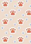 可愛動物爪印圖案背景