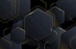 深色六邊形幾何背景圖案