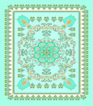 復古風幾何花卉圖案設計