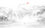 新中式水墨山水畫