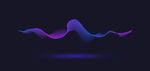 紫色動感波浪圖形元素矢量圖