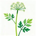 柴胡矢量插畫素材