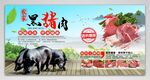農(nóng)家土豬肉 黑豬肉燈箱展板