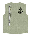 錨圖案復(fù)古風(fēng)男士馬甲