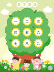 兒童趣味數(shù)學(xué)課大樹上數(shù)字花朵