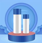 雙瓶護膚品展示