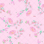 粉色花卉圖案布料紋理