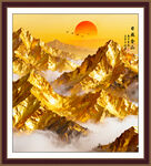 金色山水畫