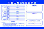 農(nóng)民工維權(quán)信息告示牌