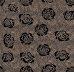 復(fù)古黑玫瑰花紋圖案