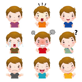 男孩矢量卡通设计素材