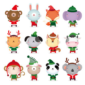 可爱动物造型设计素材