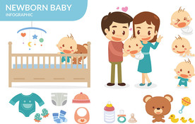 婴儿矢量卡通设计素材