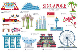 新加坡标志性矢量设计素材