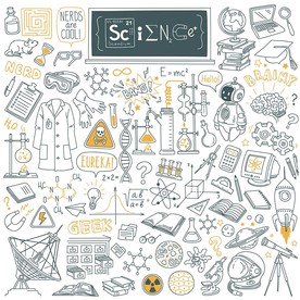 科技科学手绘矢量插画