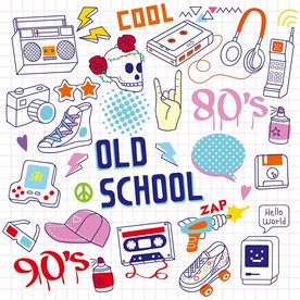 学校怀旧矢量素材